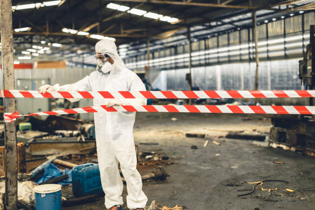 Professional Biohazard Cleanup technician working in Hamilton, IL